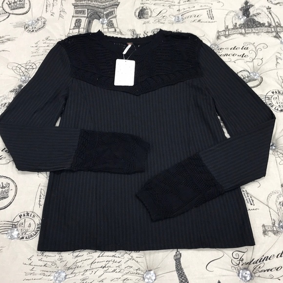 🎁 Free People Colette Scallop Neck Trim Knit Sweater - Picture 3 of 9